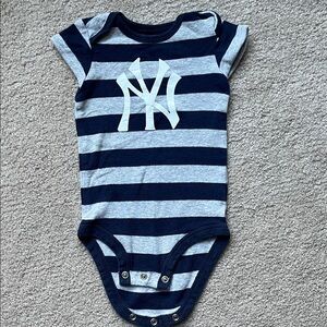 Navy & Gray New York Yankees Onesie